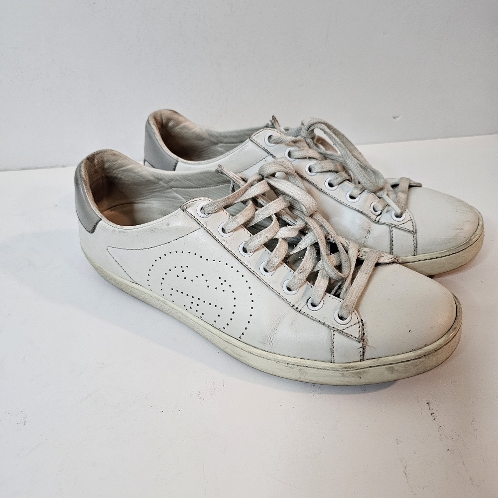 Gucci Ace Interlocking G Low Sneakers White Leather Womens Size US 9 UK 39 - Picture 15 of 16